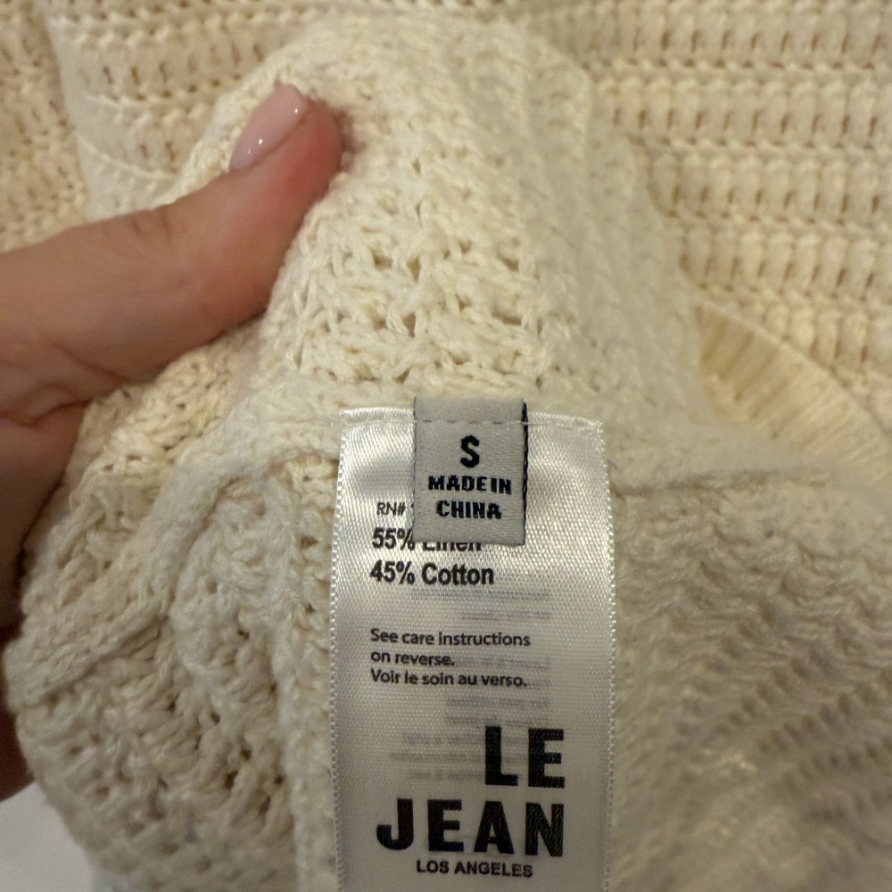 Le Jean Linen Crochet Dress - Picture 5 of 6